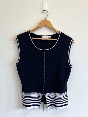 Vintage Tank Top w/ Beaded Tassel Detail / Y2K